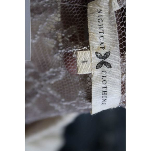 Nightcap Clothing Womens Lace Trim Ruffled Cable Knit Sweater White Wool Size 1 - Picture 4 of 6